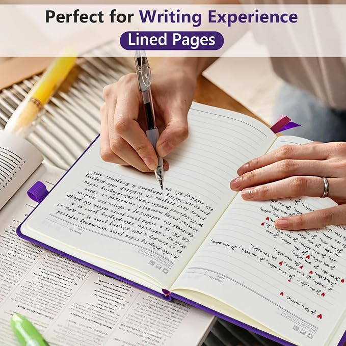 PERCUN Lined Journal Notebook for Men & Women, 160 Pages College Ruled Journal - Image 4