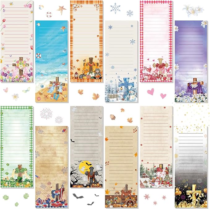 Eaasty 12 Pcs Seasonal Holiday Magnetic Notepads by Eaasty