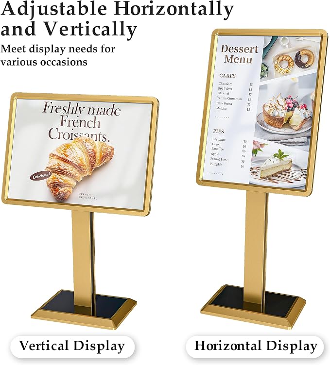 lesolar Display Menu Stand, 21x29 Inch Heavy Duty Aluminum Pedestal Sign Holder - Image 4