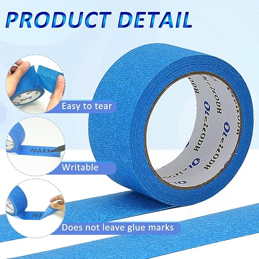 Oleitodh 22 Rolls Blue Painters Tape Bulk 2 inch x 55 Yards, Painters Masking - Image 3