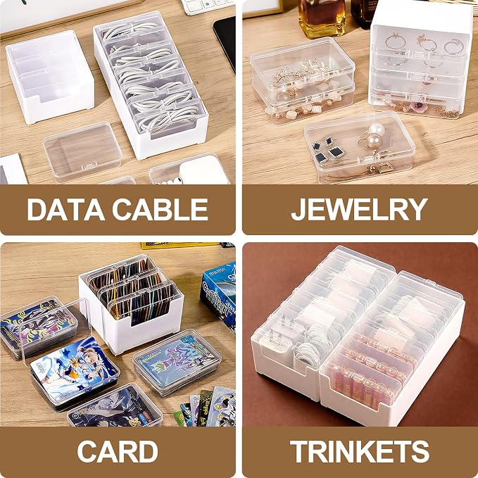 11 Cable Organizer Box with Labels, Cord Storage Organizer - Image 3