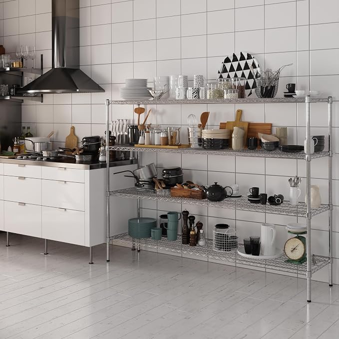 Regal Altair 18" Deep x 72" Wide x 54" Height Wire Shelving Kit | 4-Tier | NSF - Image 2