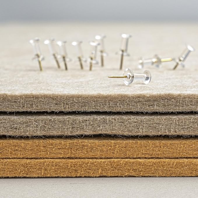 Bulletin Board, 24 x 18 inches Decorative Felt Pin Board, Cork Board Alternative - Image 5