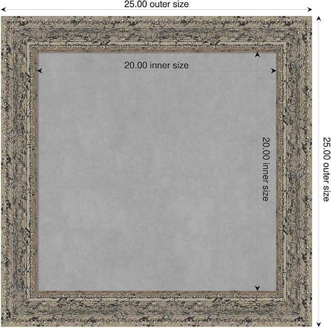 Amanti Art Silver Framed Magnetic Board 25x25 Medium Vision Board - Image 2