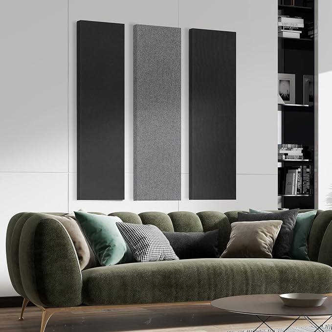 2 Pack 2" Thick Acoustic Panels, 47.24" X 11.81" Fiberglass Wall Panel - Image 4