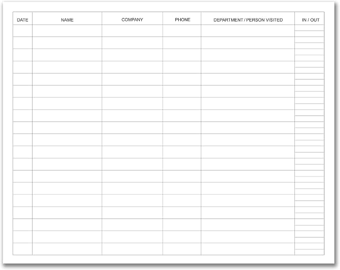BookFactory Visitor Log Book/Visitors Register Sign-in Logbook - Image 3