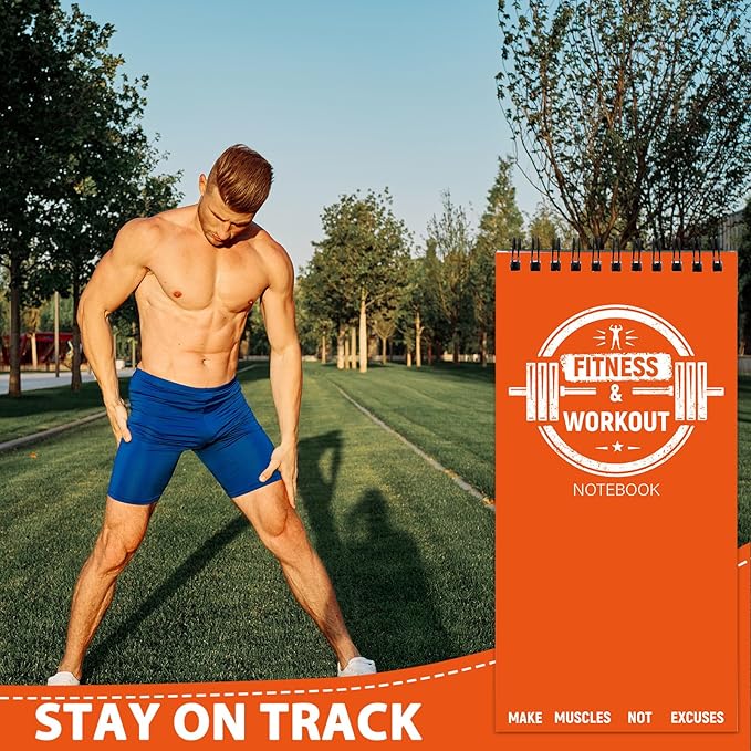 gisgfim 3 Pcs Fitness Journal for Men Women Workout Lifting Log Book Planner - Image 5