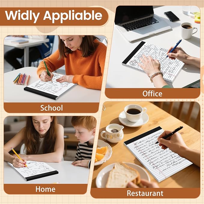 Legal Pads 8.5 X11, Narrow Ruled Notepads, 6 Pack, 50 Sheet/Pad, Tear Off - Image 6