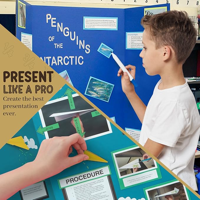 White Trifold Presentation Board 36" x 48" Self-Adhesive Science Subtitles - Image 7