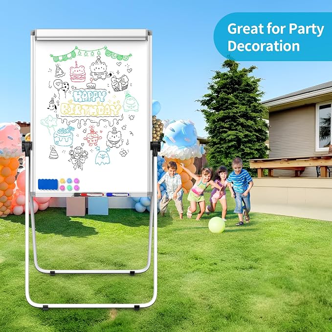 DexBoard U-Stand Double Sided 40" x 28" Magnetic Dry Erase Easel, Height - Image 6