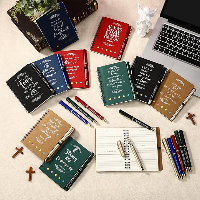 Spakon 30 Set Valentine's Day Christian Gifts Bulk Church Sticky Note Spiral - Image 4
