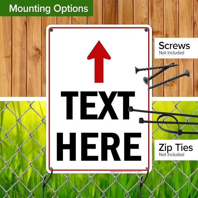 Custom Arrow, Custom Directional Sign, Up Arrow, 10x14 Inches, 55 mil thick HDPE - Image 5