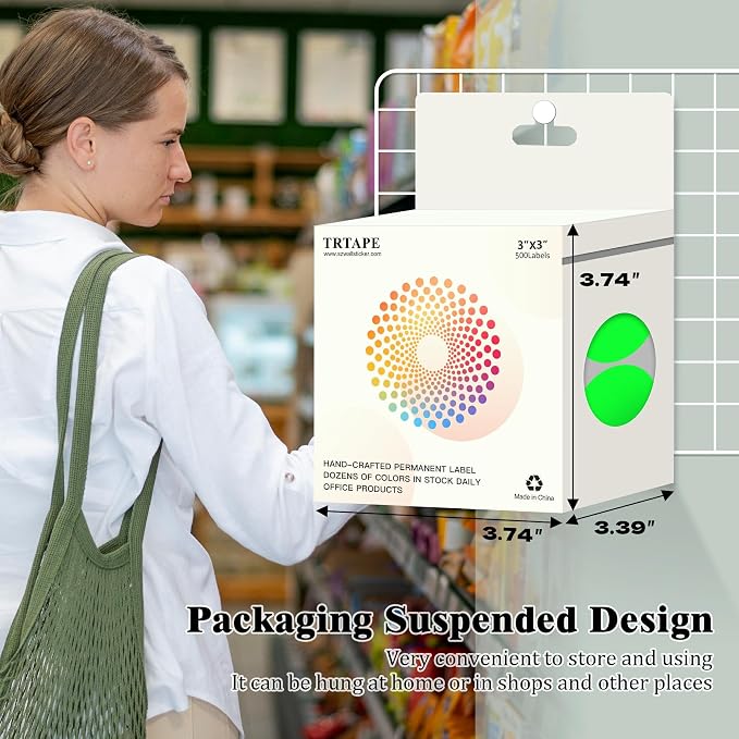 3 Inch Round Colored Dot Stickers, 4 Rolls in Dispenser Box - Image 4