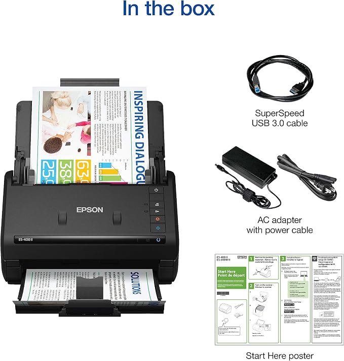 Epson WorkForce ES-400 II Color Duplex Desktop Document Scanner - Image 5