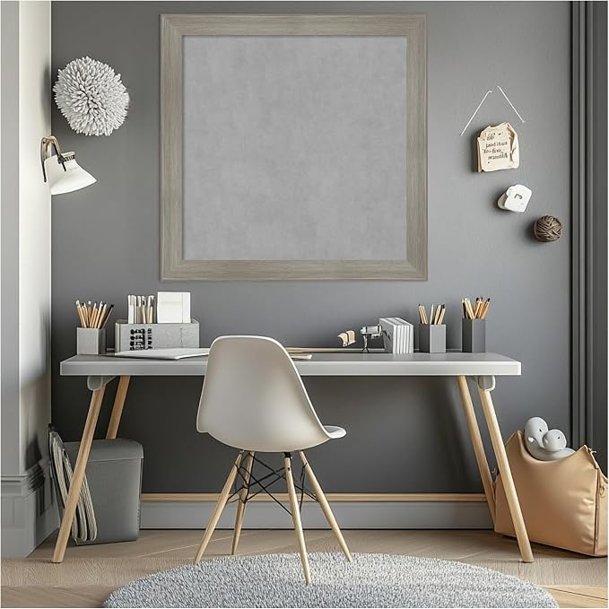Amanti Art Grey Framed Magnetic Board 28x28 Medium Vision Board - Image 5