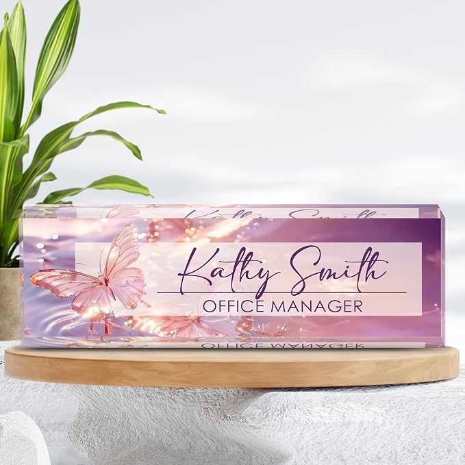 Personalized Name Plate for Desk, Custom Desk Name Plate, Acrylic Name Plate - Image 7