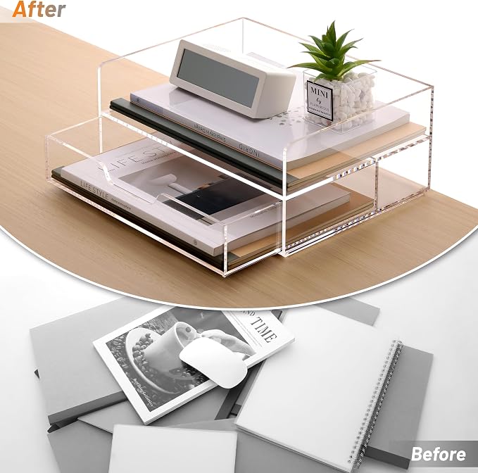 SANRUI 2-Tier Paper Letter Tray Organizer - Image 8