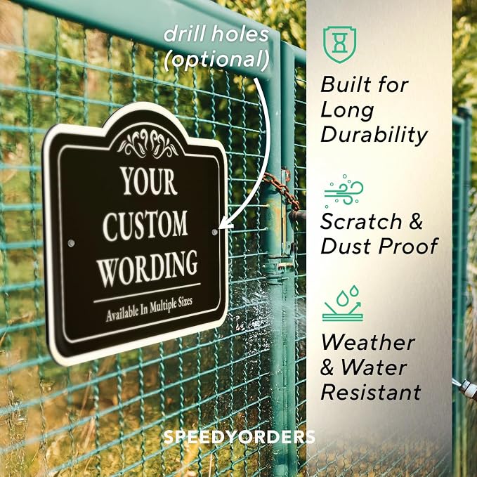 Personalized Custom Decorative Outdoor Metal Signs, 18x12 Inches, Waterproof - Image 6