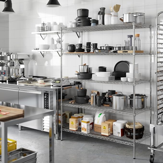 Regal Altair 24" Deep x 54" Wide x 74" Height Wire Shelving Kit | 5-Tier | NSF - Image 6