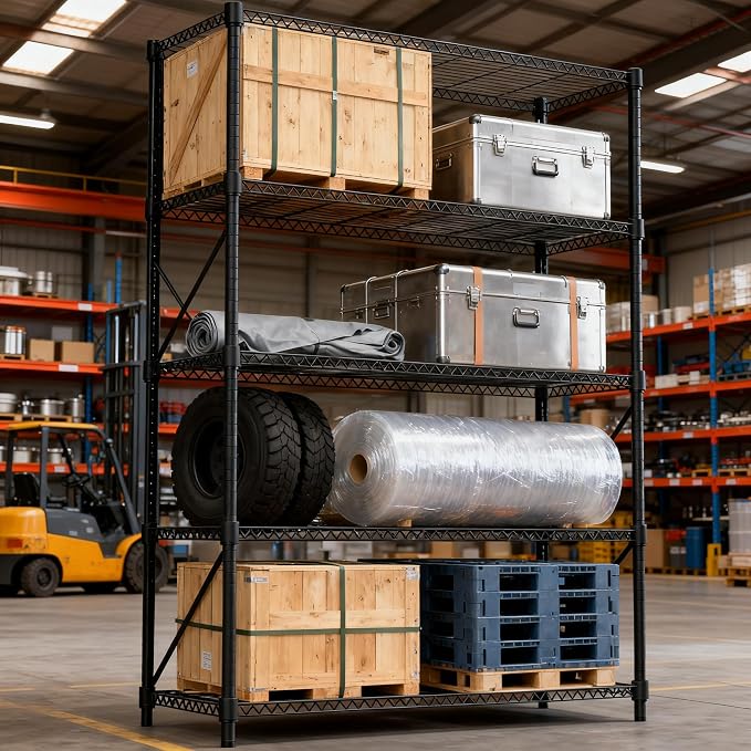 M MZG 5 Tiers Shelf 1750 lbs Steel Storage Shelving Utility Shelving Unit Steel - Image 7