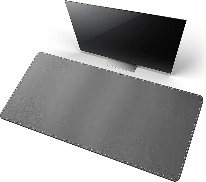 CENNBIE Leather Desk Mat, 39.3x19.6 Extra Large Desk Pad Blotter Protector by CENNBIE
