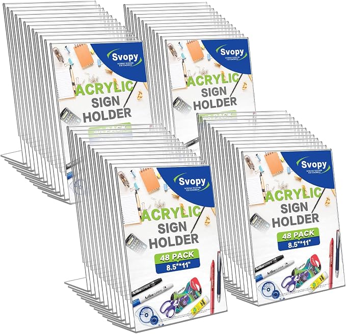 SVOPY Acrylic Sign Stand Holders by SVOPY