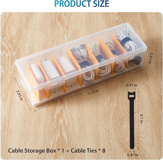 Fzooua Cable Organizer Storage Box - Image 2