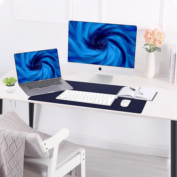 AFIING Dual-Sided Desk Pad, Natural Cork & PU Leather, Desk Mat Protector - Image 6