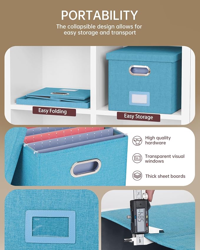2 Pack File Storage Organizer, Document Organizer, Portable File Box - Image 2