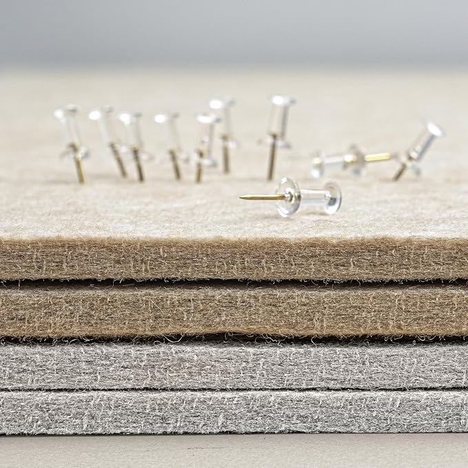 Bulletin Board, 24 x 18 inches Felt Board Decorative Pin Board, Cork Board - Image 6