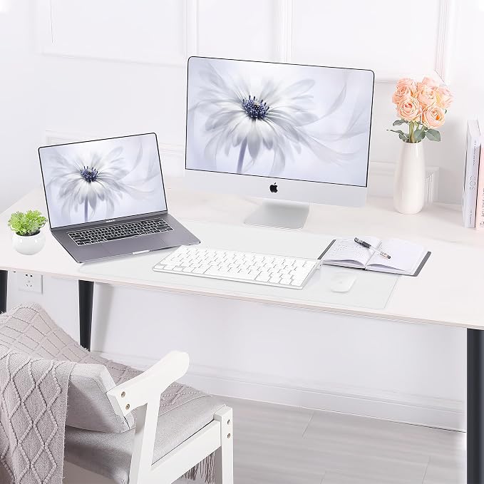 AFIING Dual-Sided Desk Pad, Natural Cork & PU Leather, Desk Mat Protector - Image 7