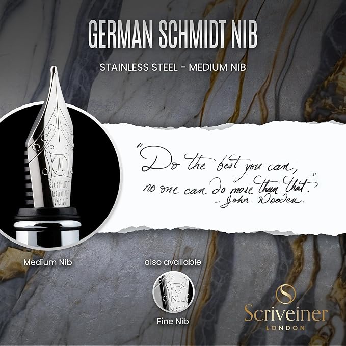 Scriveiner Personalized Midnight Blue Fountain Pen - Image 5