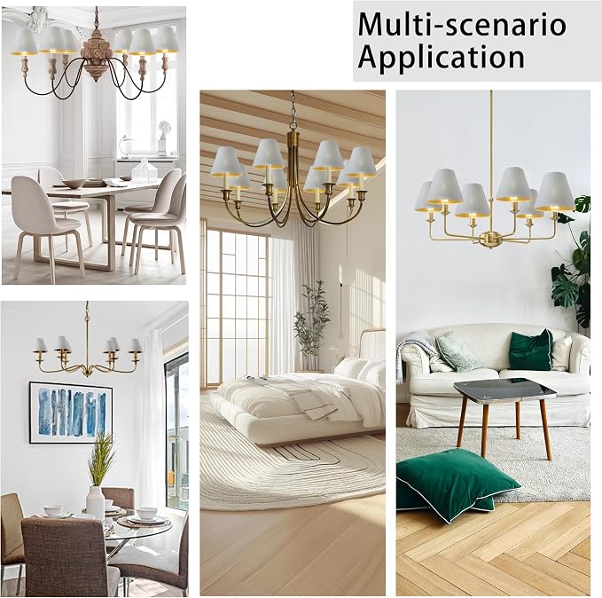 TAaMTYH small lamp shade chandelier shades set of 6，Fabric Lampshade - Image 7