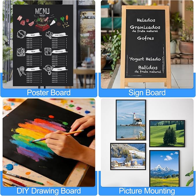 ToLanbbt 12 Pack Black Foam Board, Displaying - Image 5