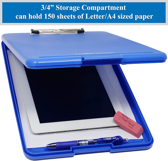 Think2Master Blue Plastic Storage Clipboard. | 25% Heavier & 25% Sturdier| - Image 3