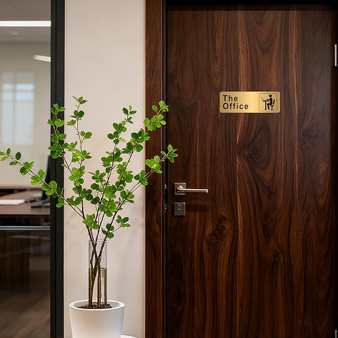 The Office Sign for Home and Business Door，Self-Adhesive Waterproof and - Image 6