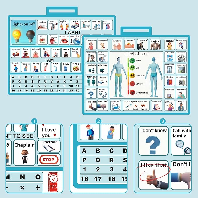 4 Pcs 15''x 11''Nonverbal Communication Board, - Image 2