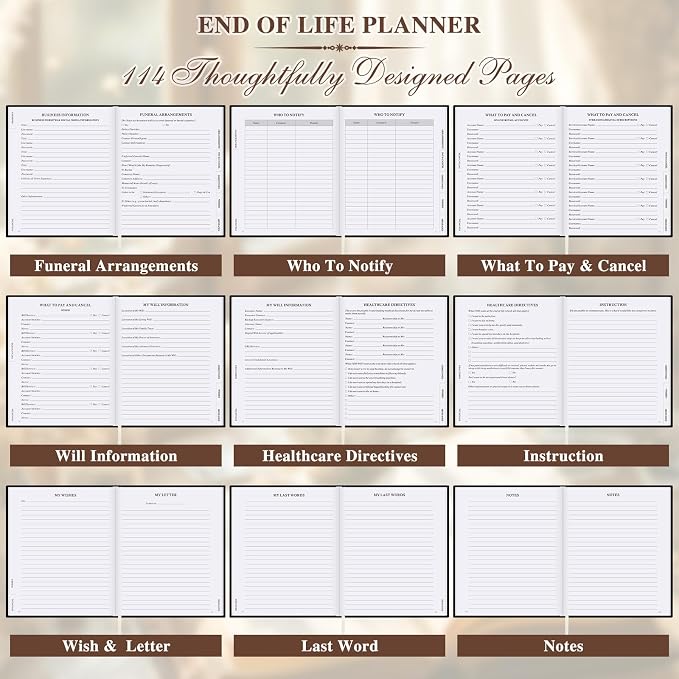 Lanpn I'm Dead, Now What Journal, End of Life Planner Death Book Organizer - Image 5