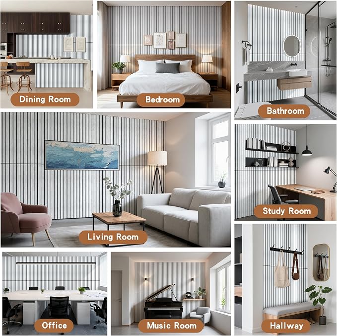AUTORIFIC Wood Veneer Sound Panels, 10 Pack 47.2”x23.6” Wall Panels, Decorative - Image 7