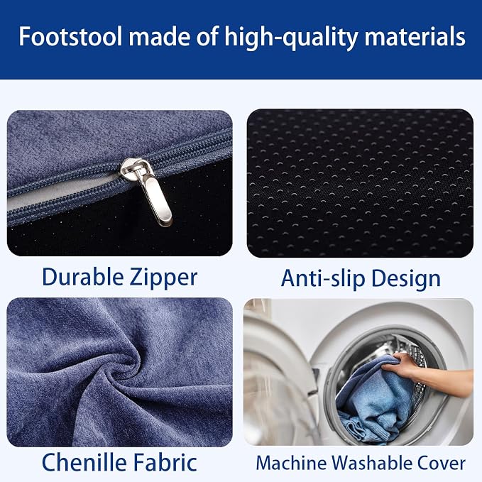 Opuvidity Foot Rest for Under Desk at Work, Ergonomic Under Desk Footrest - Image 7