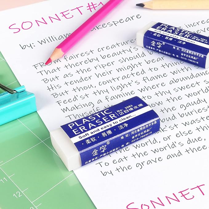 Tamaki 6 Pack Erasers, Large White Erasers - Image 6