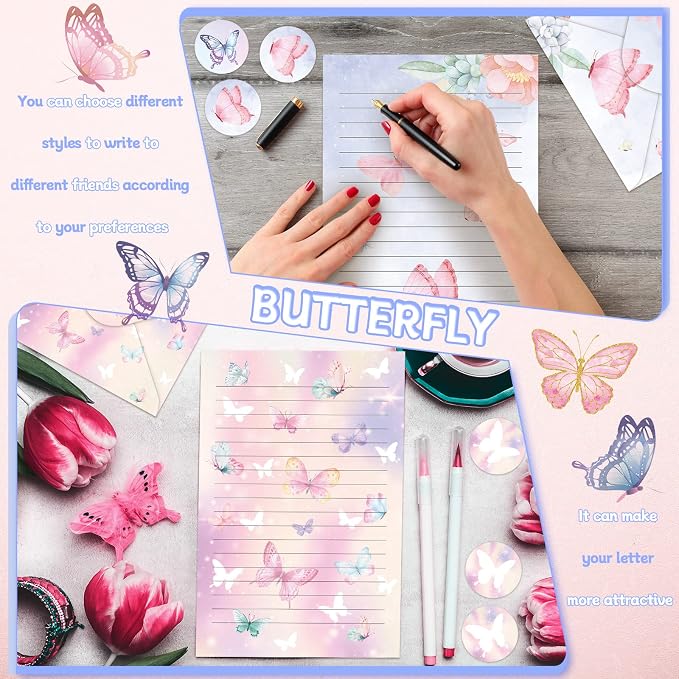 TaoBary 160 Pcs Stationery Paper Set 50 Double Sided Stationery Papers - Image 6