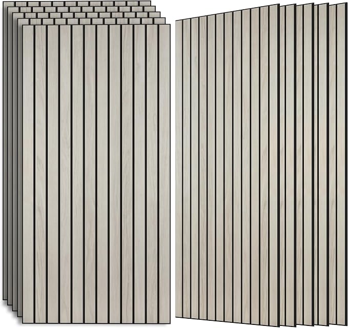 AUTORIFIC Wood Veneer Sound Panels, 10 Pack 47.2”x23.6” Wall Panels, Decorative by AUTORIFIC