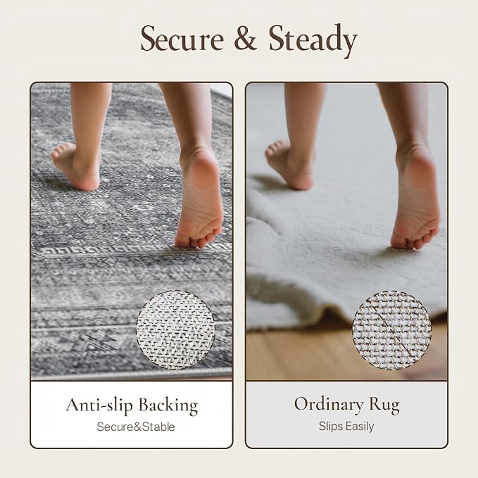 GENIMO Runner Rug 2x10 Non Slip Machine Washable Hallway Runner Rug, Low Pile - Image 8