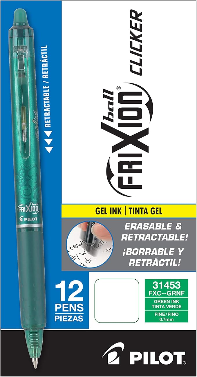 Pilot FriXion Clicker Erasable Gel Pens, Fine Point, Smooth Writing Pens - Image 2