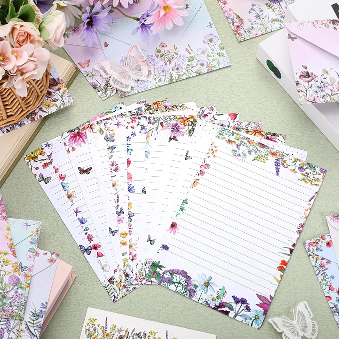 TaoBary 160 Pcs Stationery Paper Set 50 Double Sided Stationery Papers - Image 5