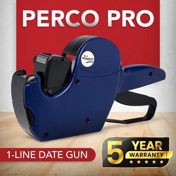 Perco Pro 1 Line Date Label Gun Kit, Includes 8 Digits Date Gun Labeler - Image 4
