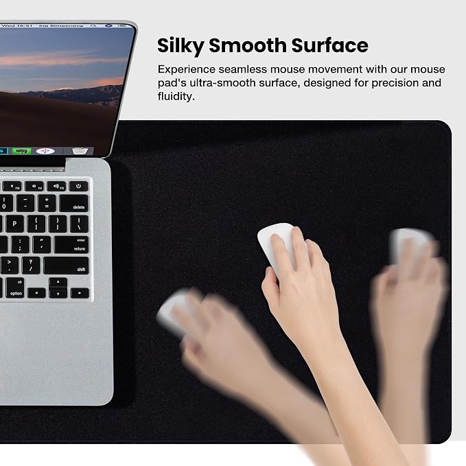 ALOANES Black Waterproof Desk Mat, - Image 3
