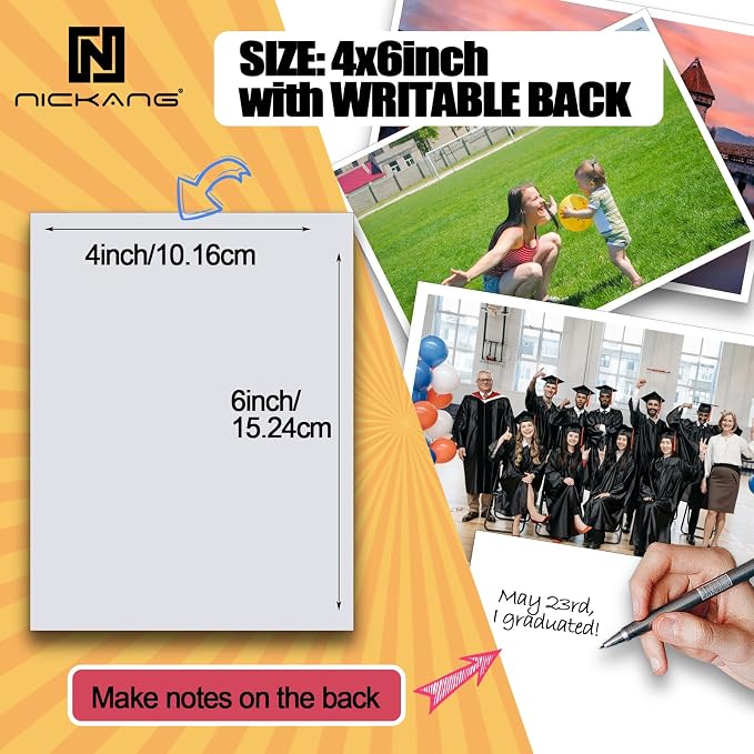 NICKANG 4x6 Photo Paper, Glossy Photo Paper 4x6, Total of 120 Sheets Bulk - Image 4
