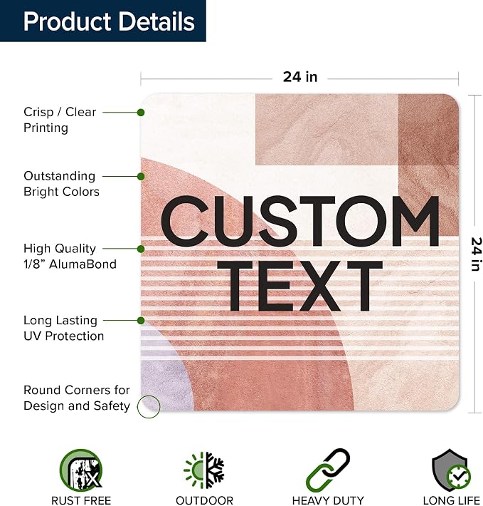 Custom Sign, Custom Street Sign, 11 Font Colors, 13 Font Styles, 4 Hole Options - Image 6